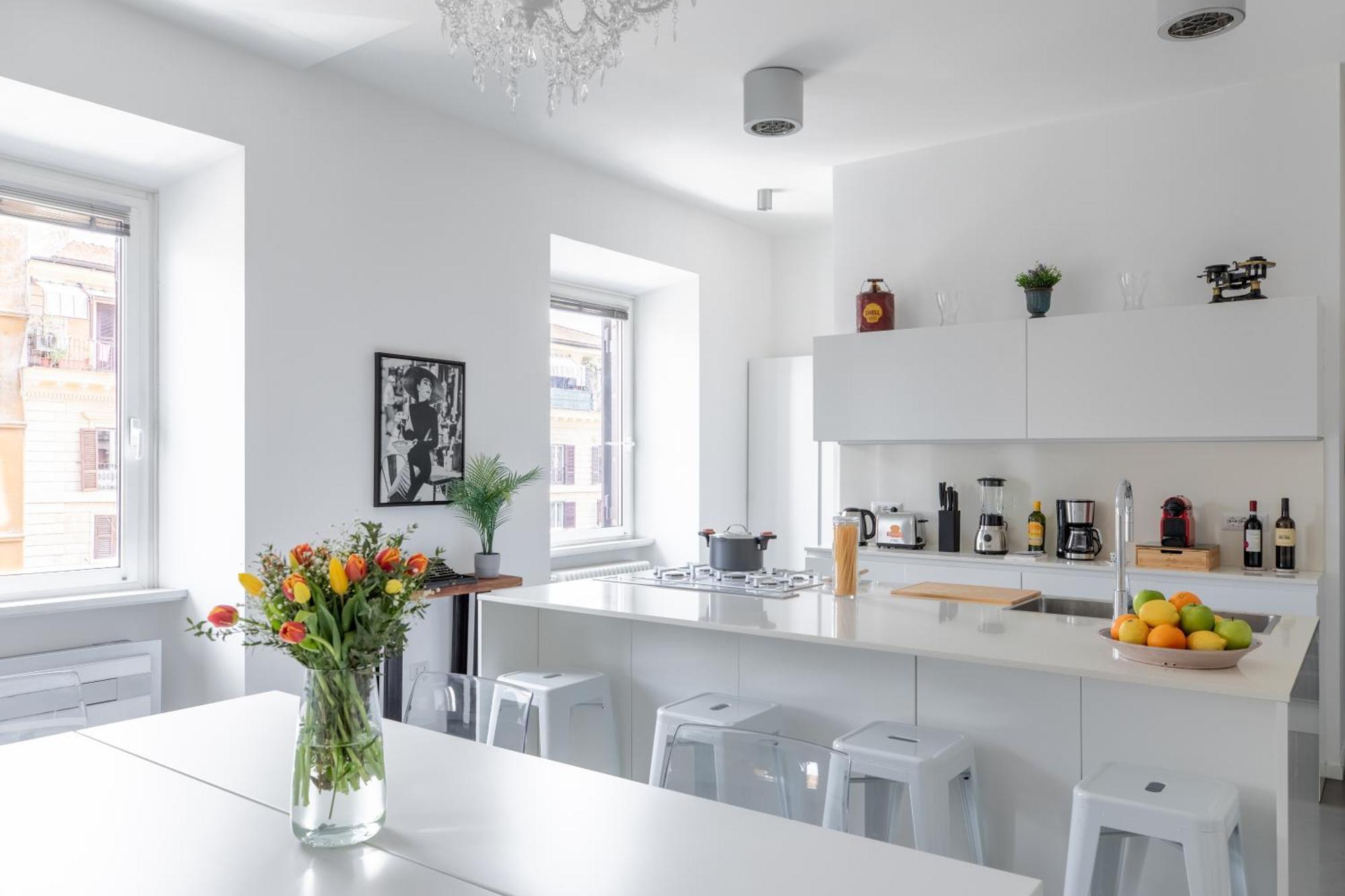 Apartamento Trastevere Modern 4br 4baths, Wifi, Ac, Custom Kitchen, Living Roma