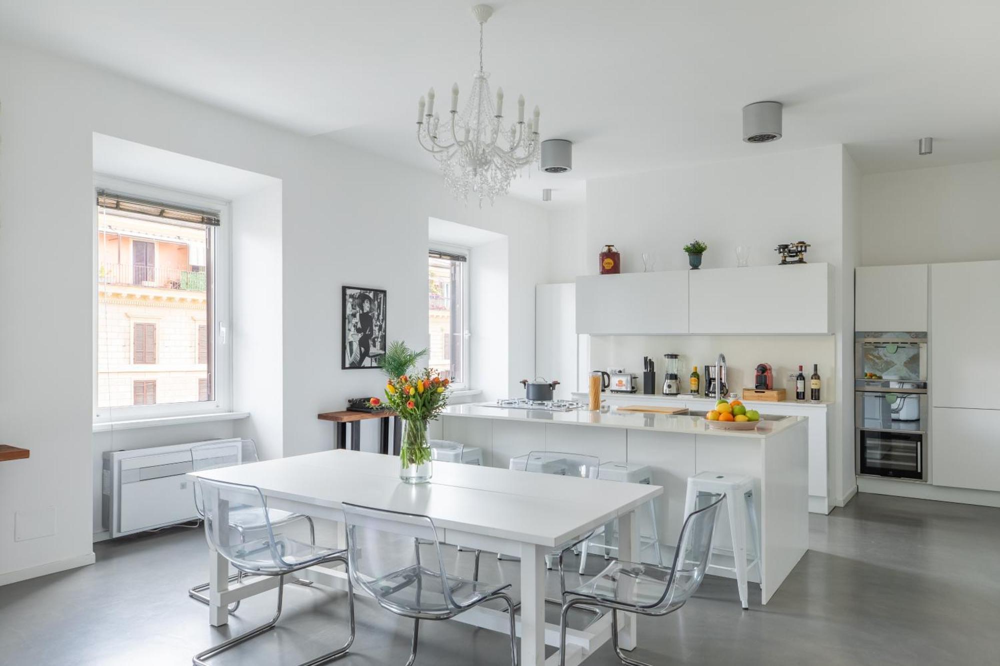 Apartamento Trastevere Modern 4br 4baths, Wifi, Ac, Custom Kitchen, Living Roma